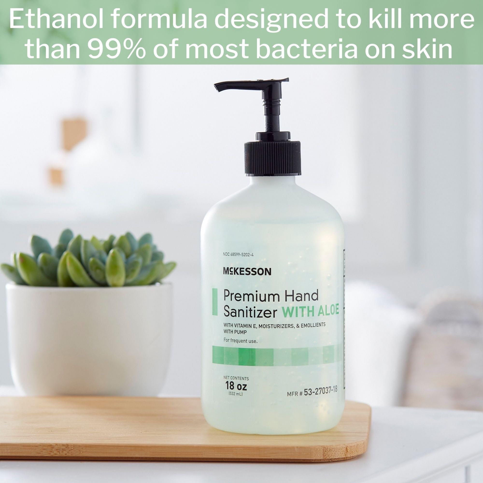 Alcohol Hand Sanitizer with Aloe Spring Water Scent 18oz