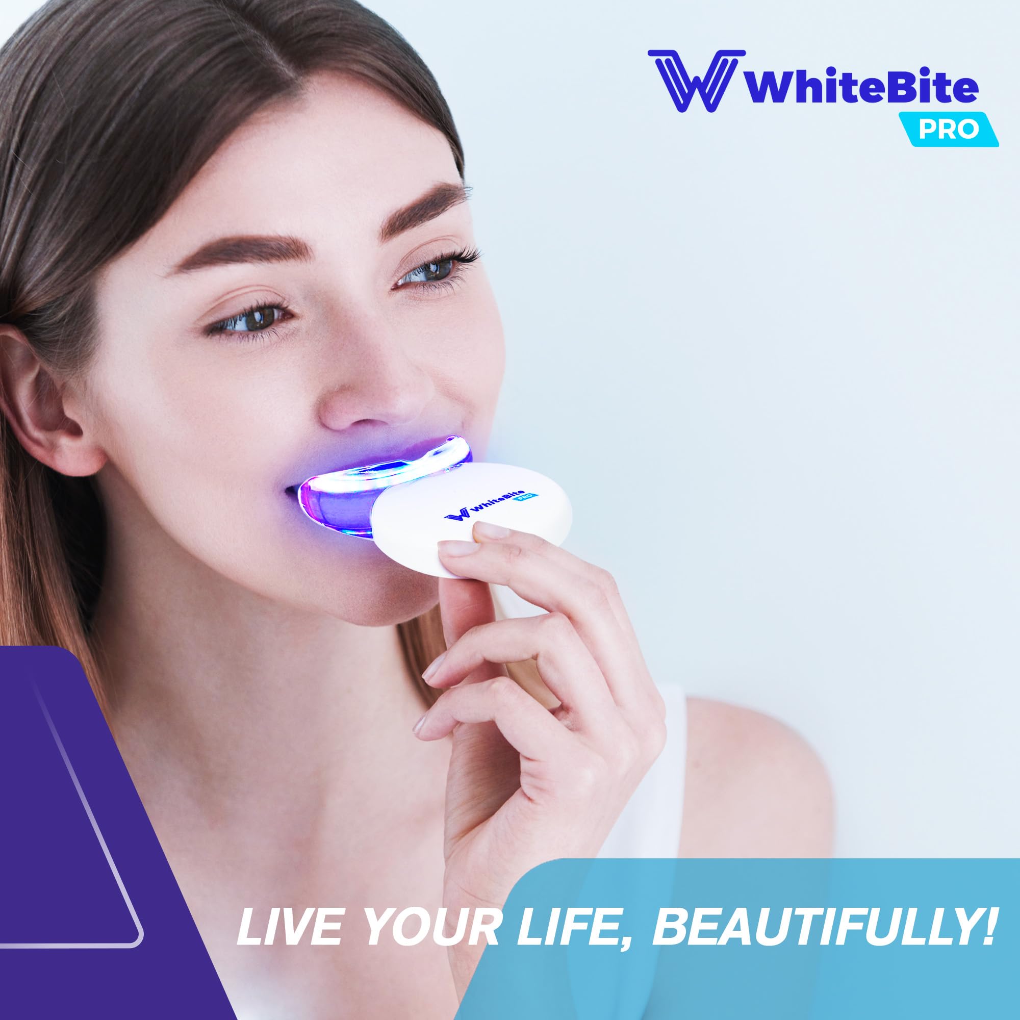 LED Teeth Whitening Kit for Sensitive Teeth with Remineralizing Gel