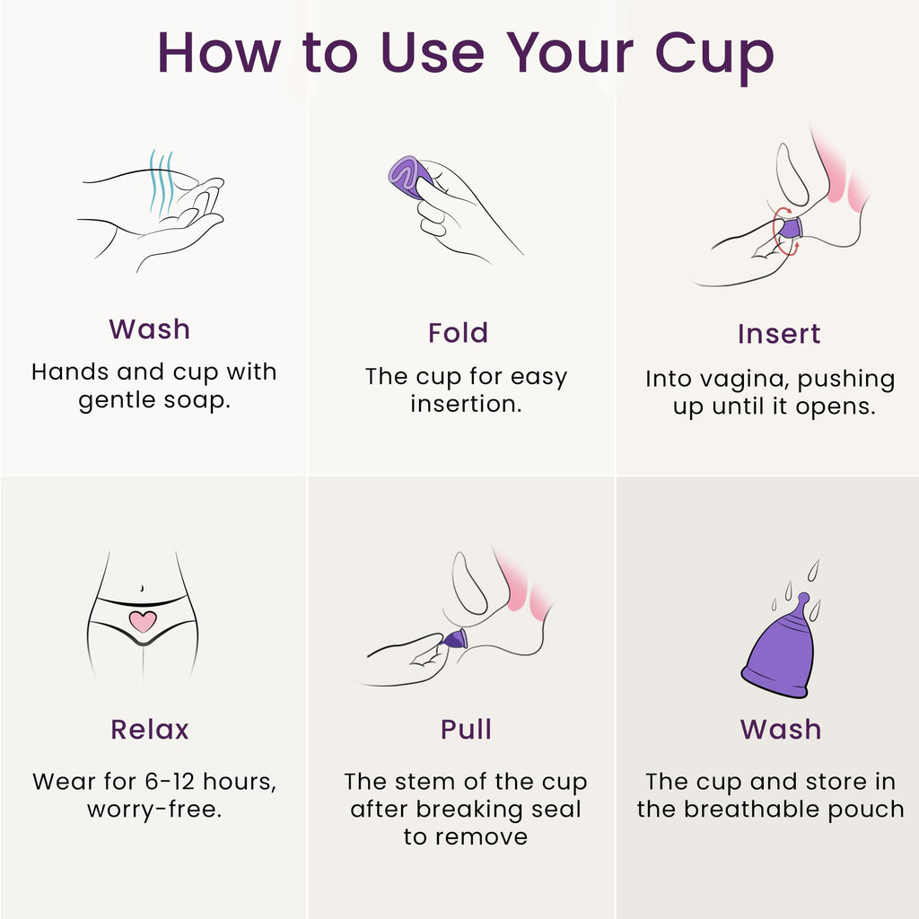 Reusable Menstrual Cup Set Medical Silicone 12 Hour Protection