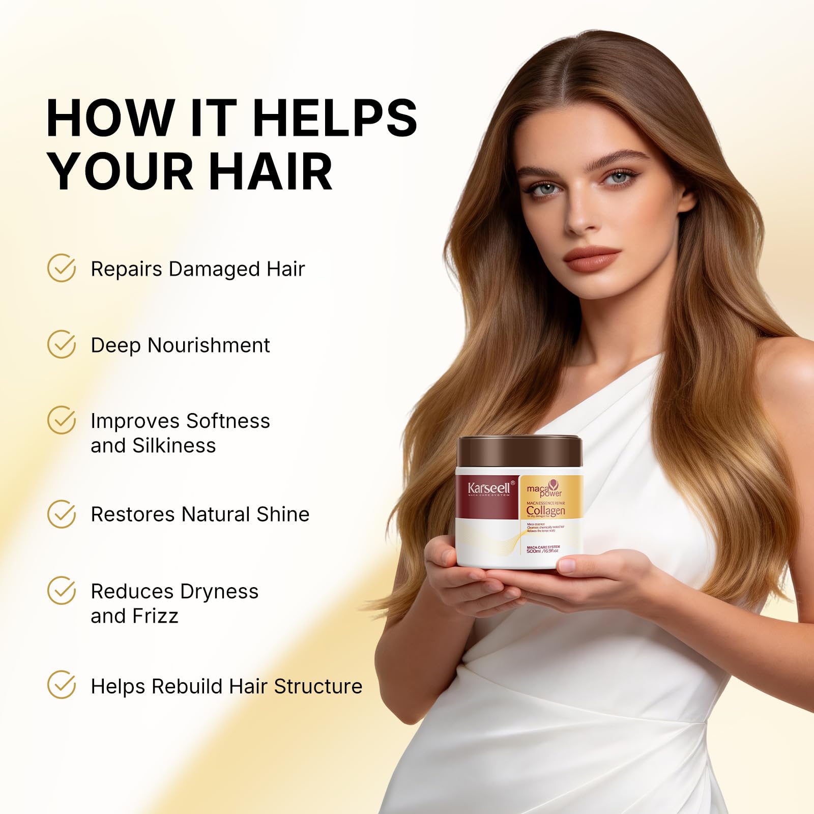 Collagen Hair Treatment Mask with Argan Oil Deep Repair