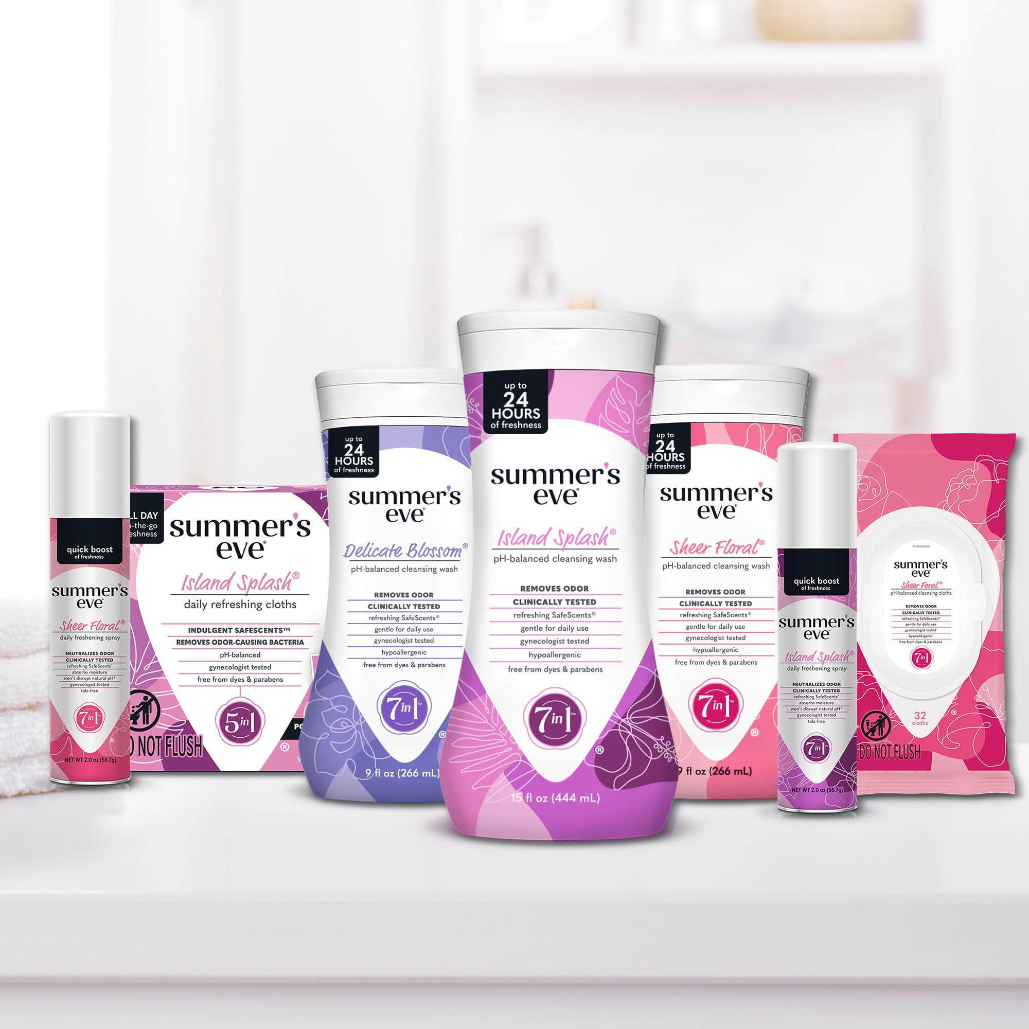 Sensitive Feminine Wipes pH Balanced Gentle Care 32 Count Pack