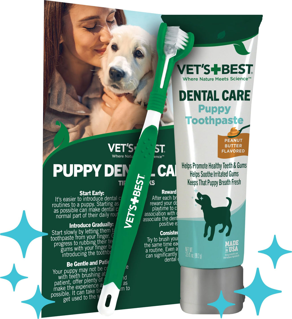 Vet's Best Dog Toothpaste & Dog Toothbrush, Dental Kit