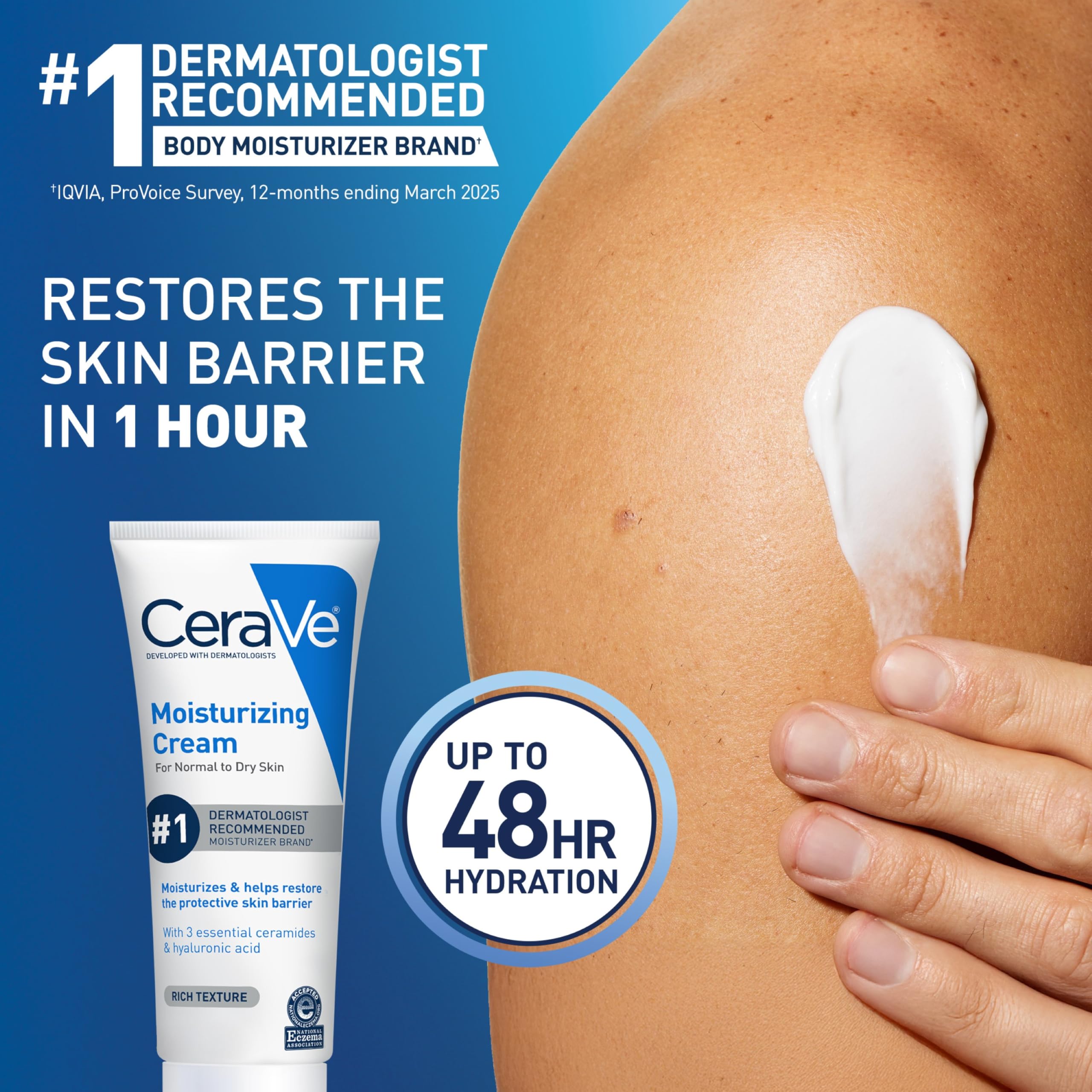 CeraVe Moisturizing Cream | Body and Face Moisturizer for Dry Skin