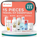 Women's Travel Hygiene Kit 15 Piece Essentials with Toiletry Bag