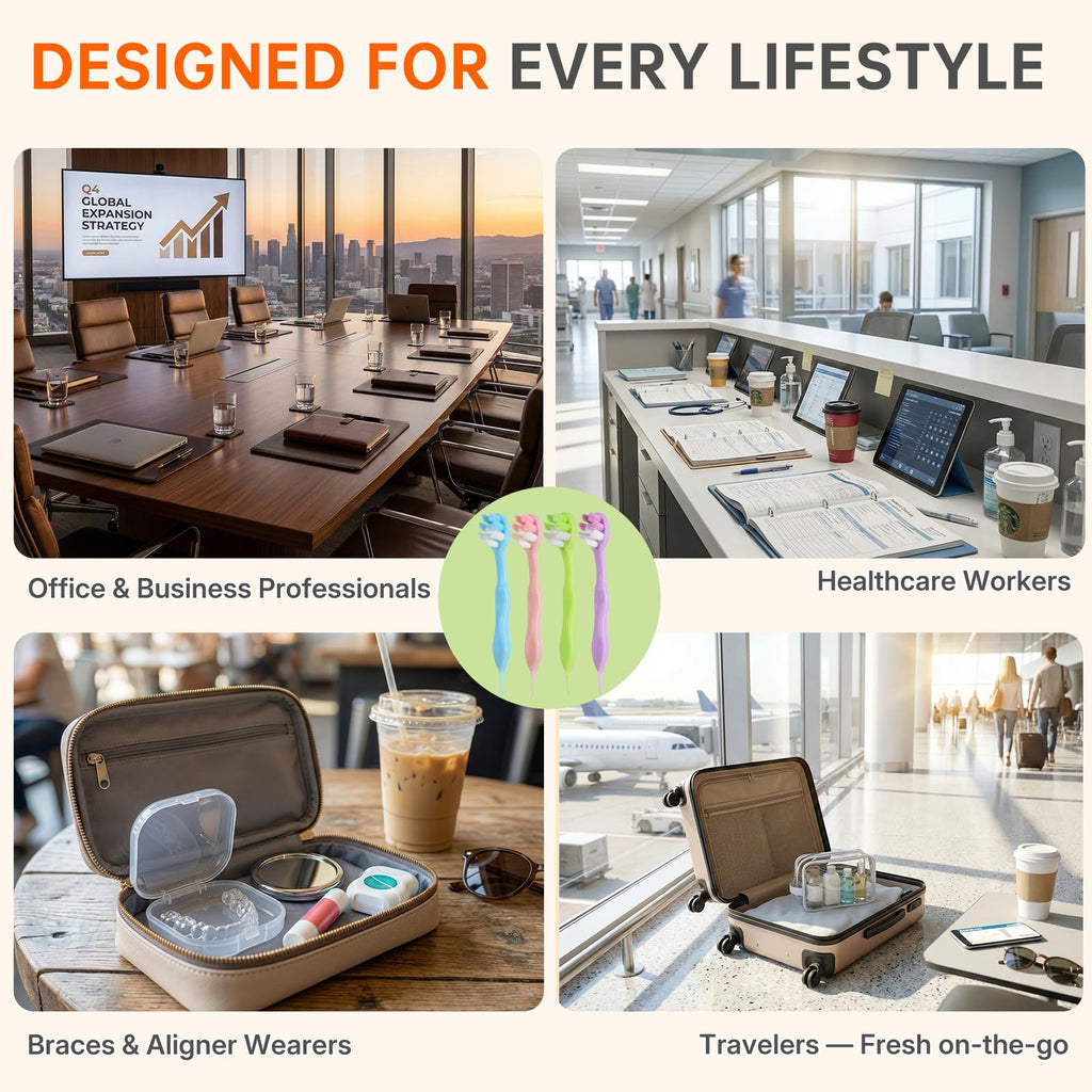 Pre-Pasted Disposable Travel Toothbrush Set Waterless Single Use