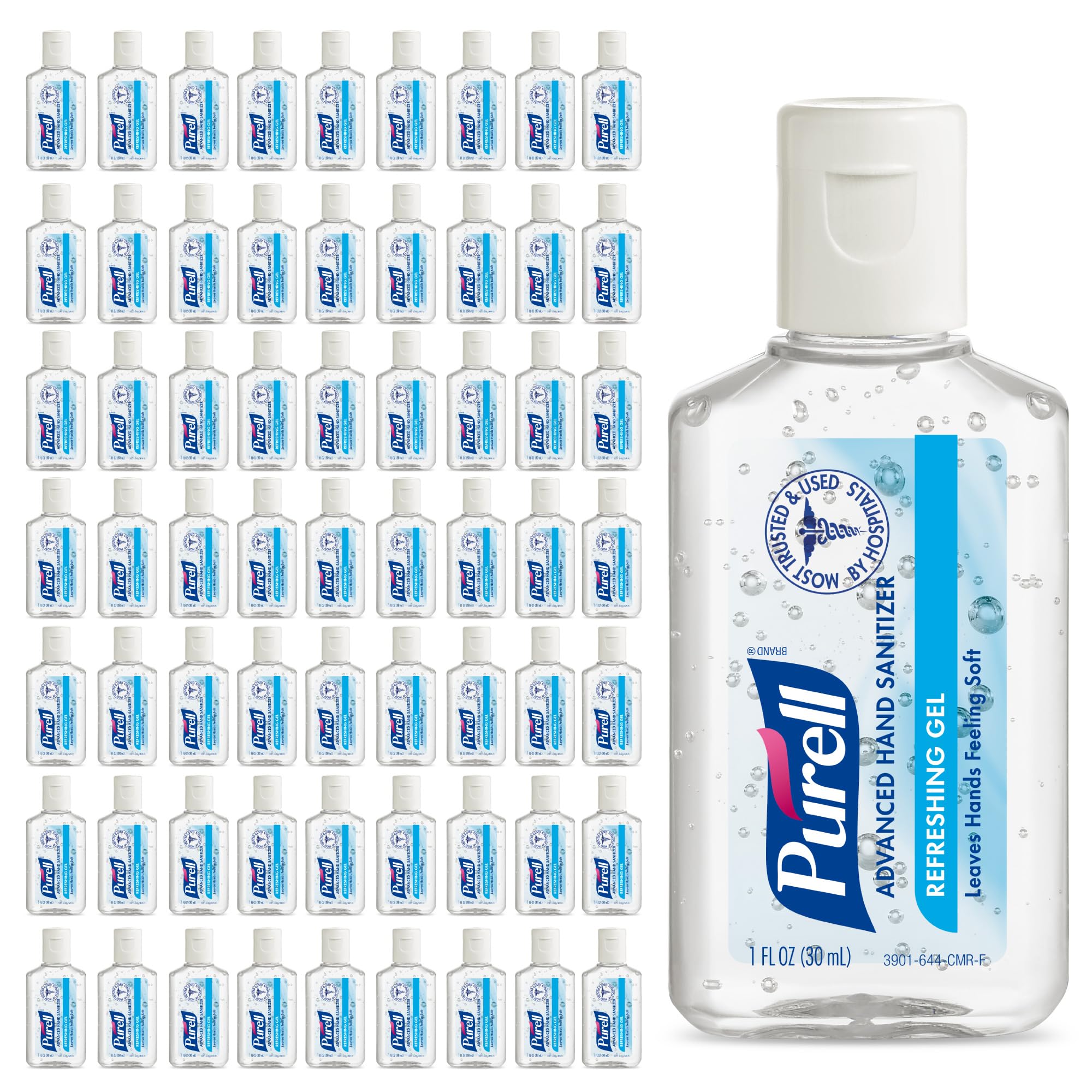 Travel Hand Sanitizer Gel Clean Scent Flip-Cap Bottle Pack