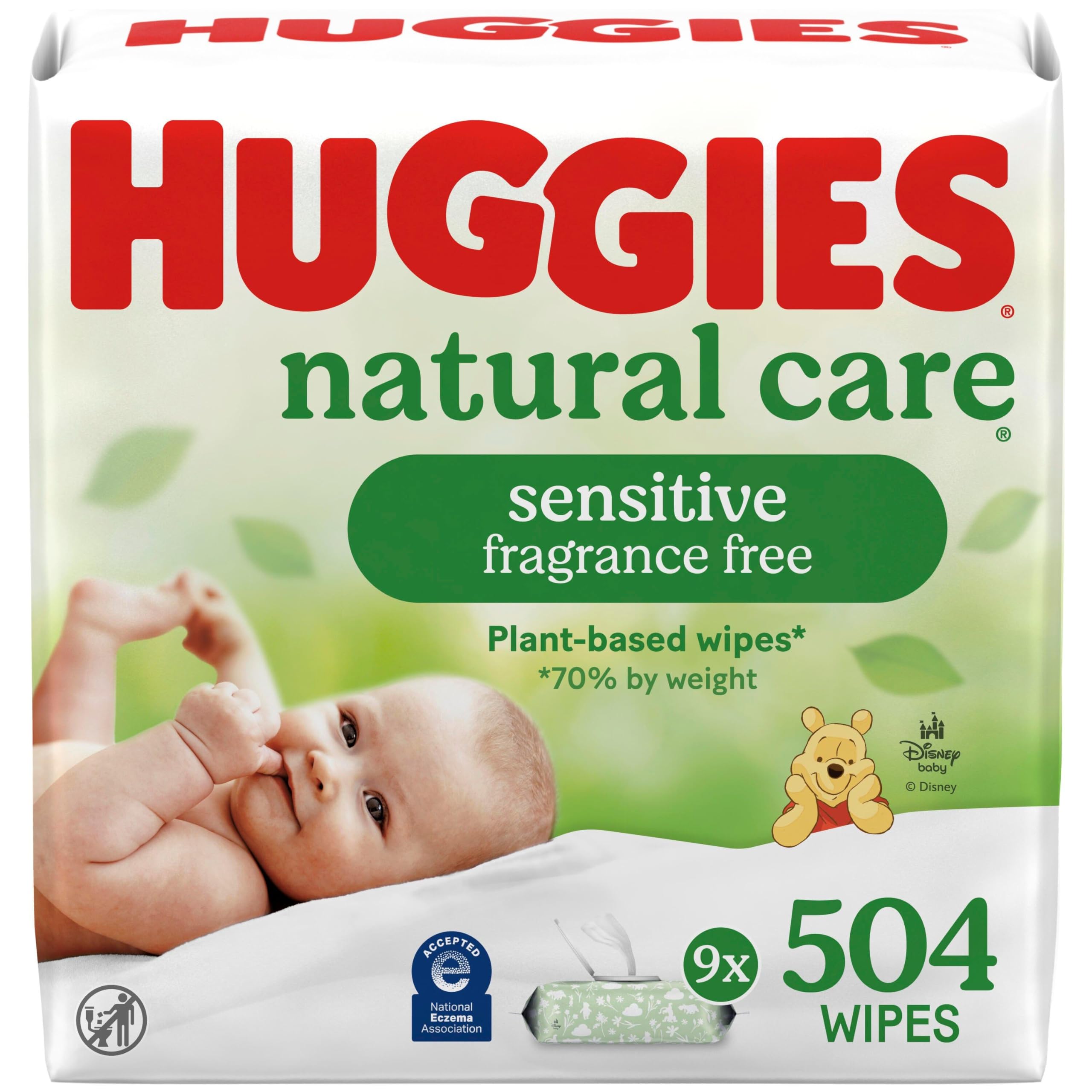 Sensitive Baby Wipes Unscented Hypoallergenic 560 Count Pack
