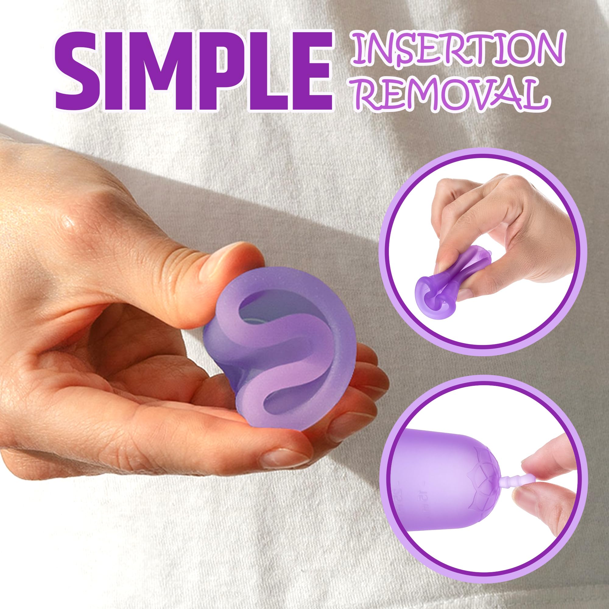 Reusable Menstrual Cup Medical-Grade Silicone Heavy Flow Care