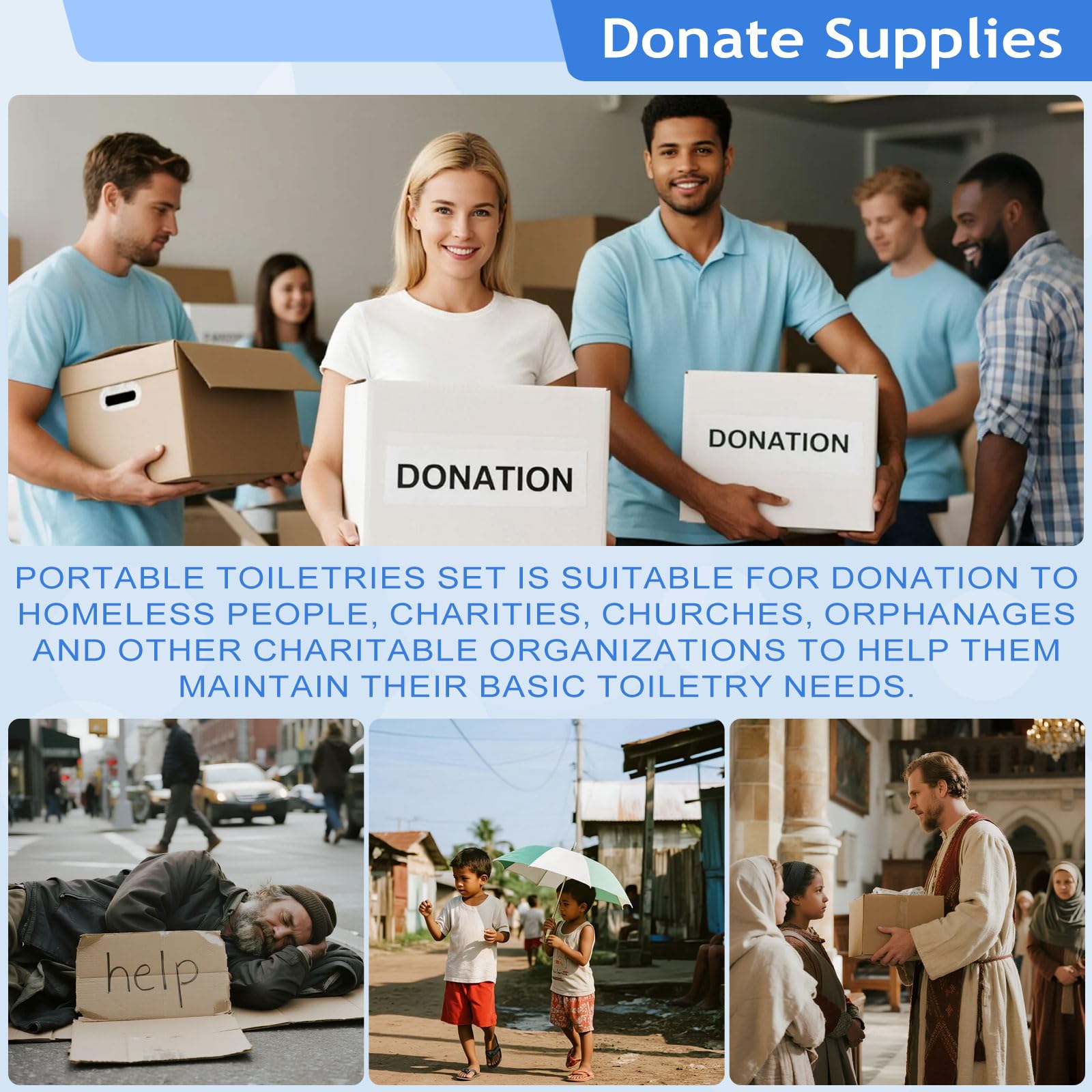 Bulk Hygiene Kit with Toothbrush & Essentials Travel Pack