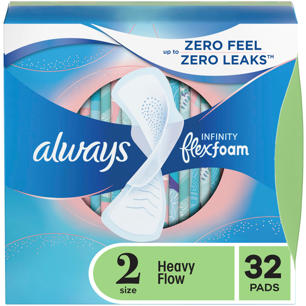 Infinity Feminine Pads Heavy Flow Unscented 96 Count Pack