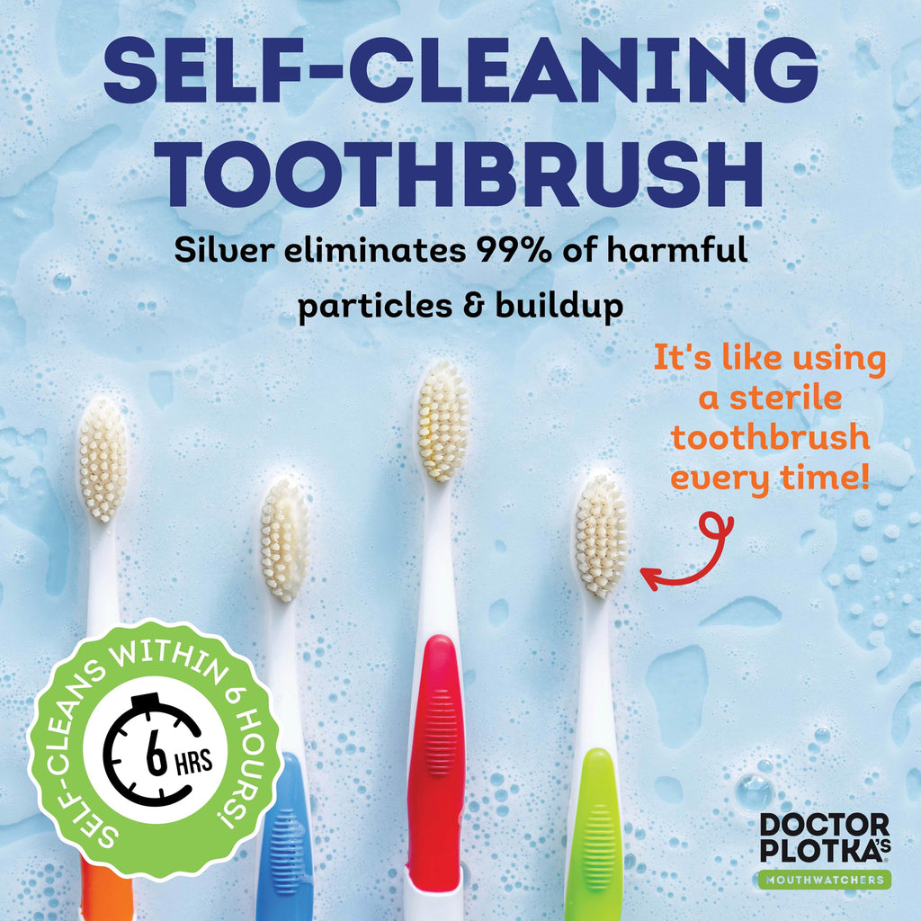 Manual Toothbrush Set with Floss Bristles Deep Clean 4-Pack