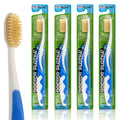 Manual Toothbrush Set with Floss Bristles Deep Clean 4-Pack